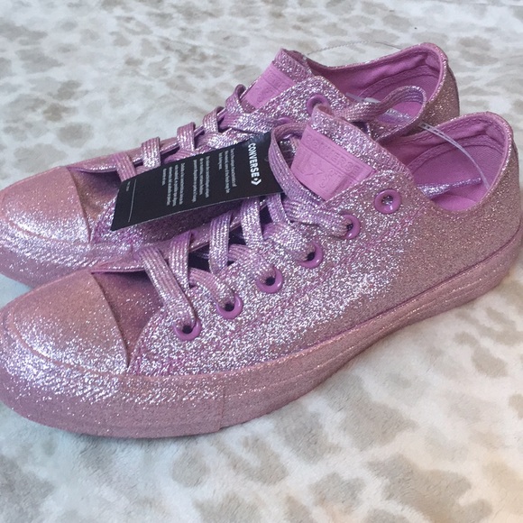Converse Shoes - NWT Converse Glitter Pink Shoes Size 11.5